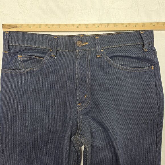 Vintage Levis Orange Tab Women Capri Jeans Polyester 5 Pocket Pants 70's Greaser - Picture 10 of 11